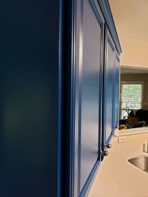 Before & After Cabinet Painting (color: Adriatic Sea) (3)